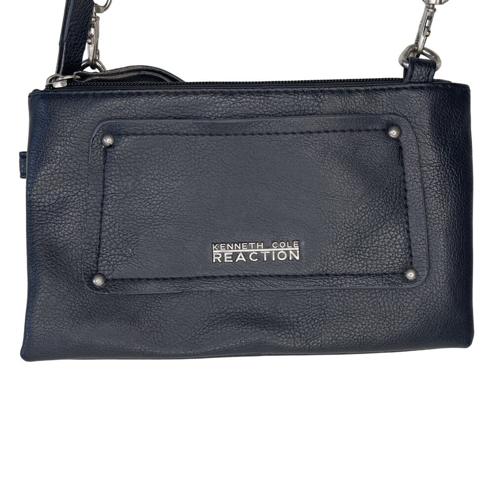Kenneth Cole Small Purse Handbag Soft Leather Crossbody Bag Flat Tons Pockets